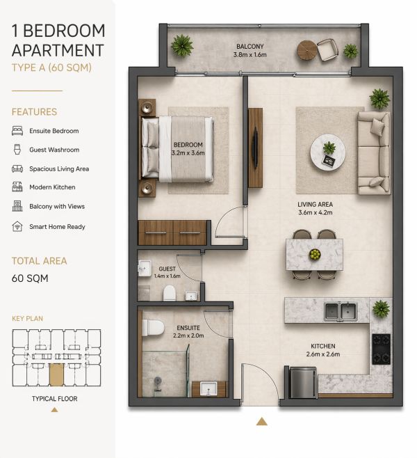 1-bedroom apartment for sale cantonments