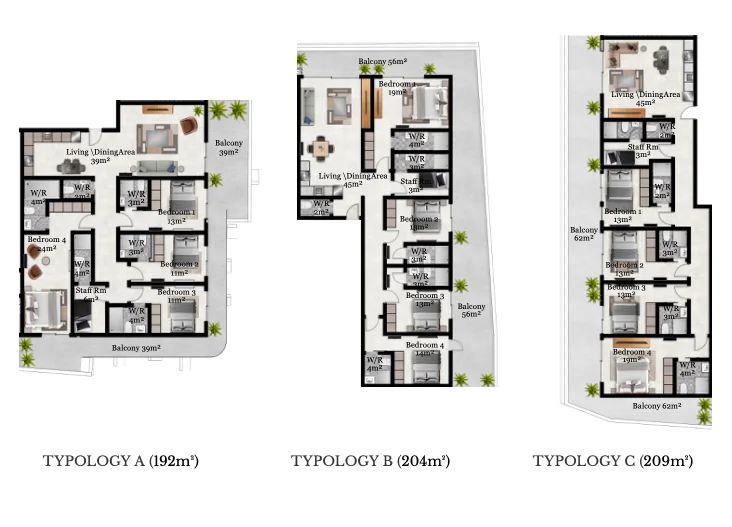 4 Bedroom apartment-airport residential area